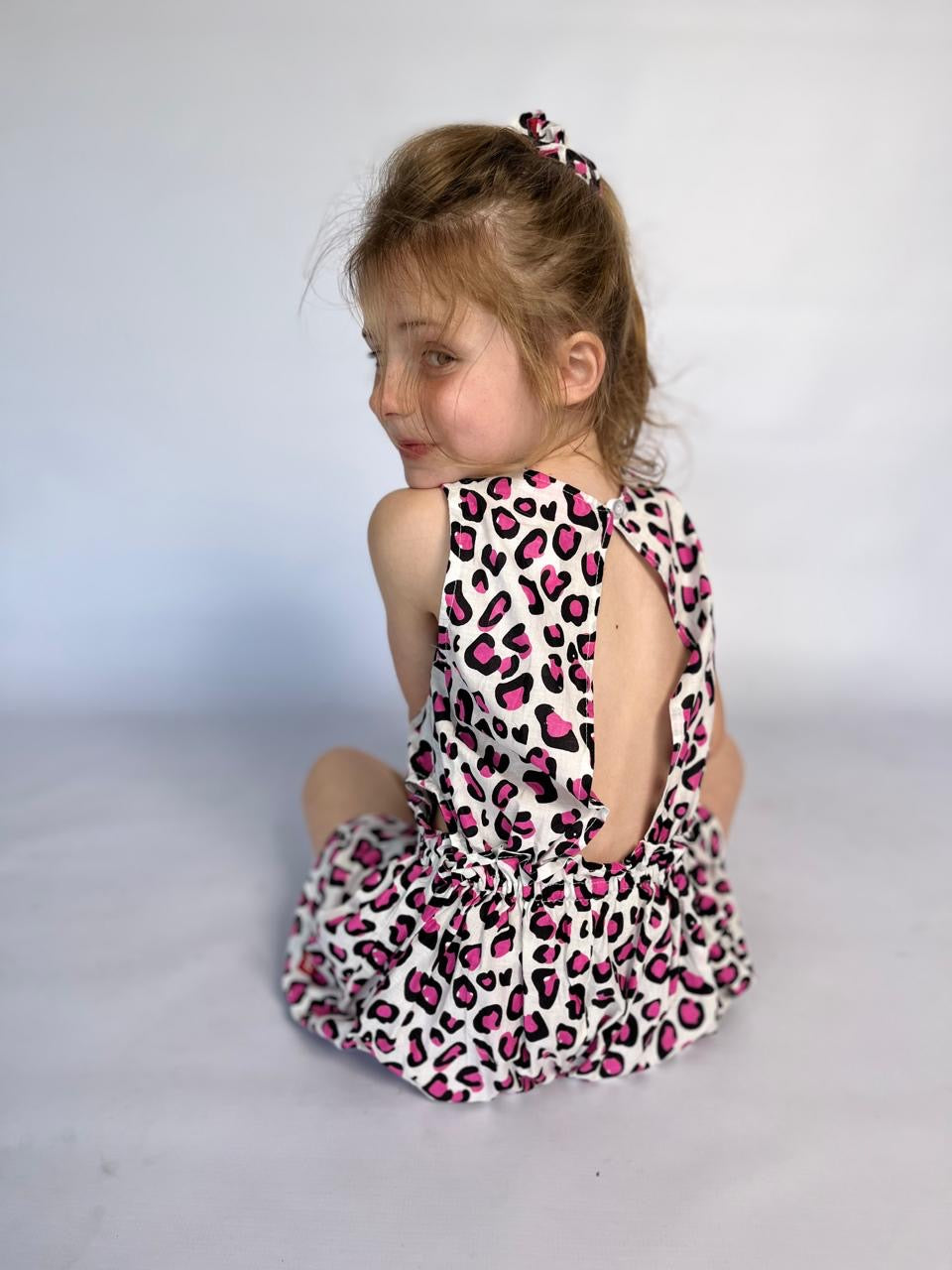Girls Playsuit - White and Pink