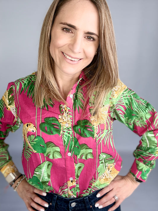 Ladies Shirt - Dark Pink Savannah