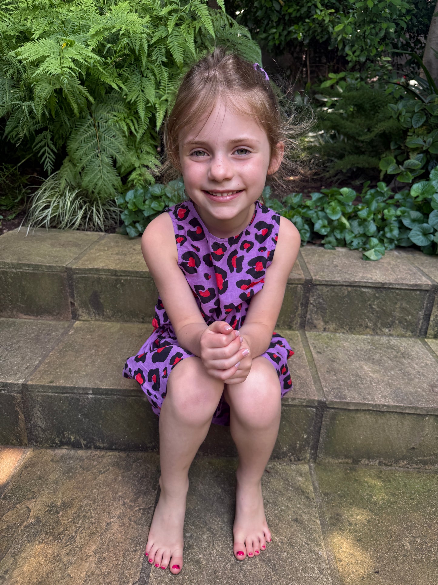 Girls Playsuit - Purple and Red