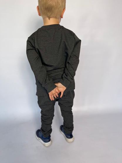 Boys Tracky Top - Charcoal
