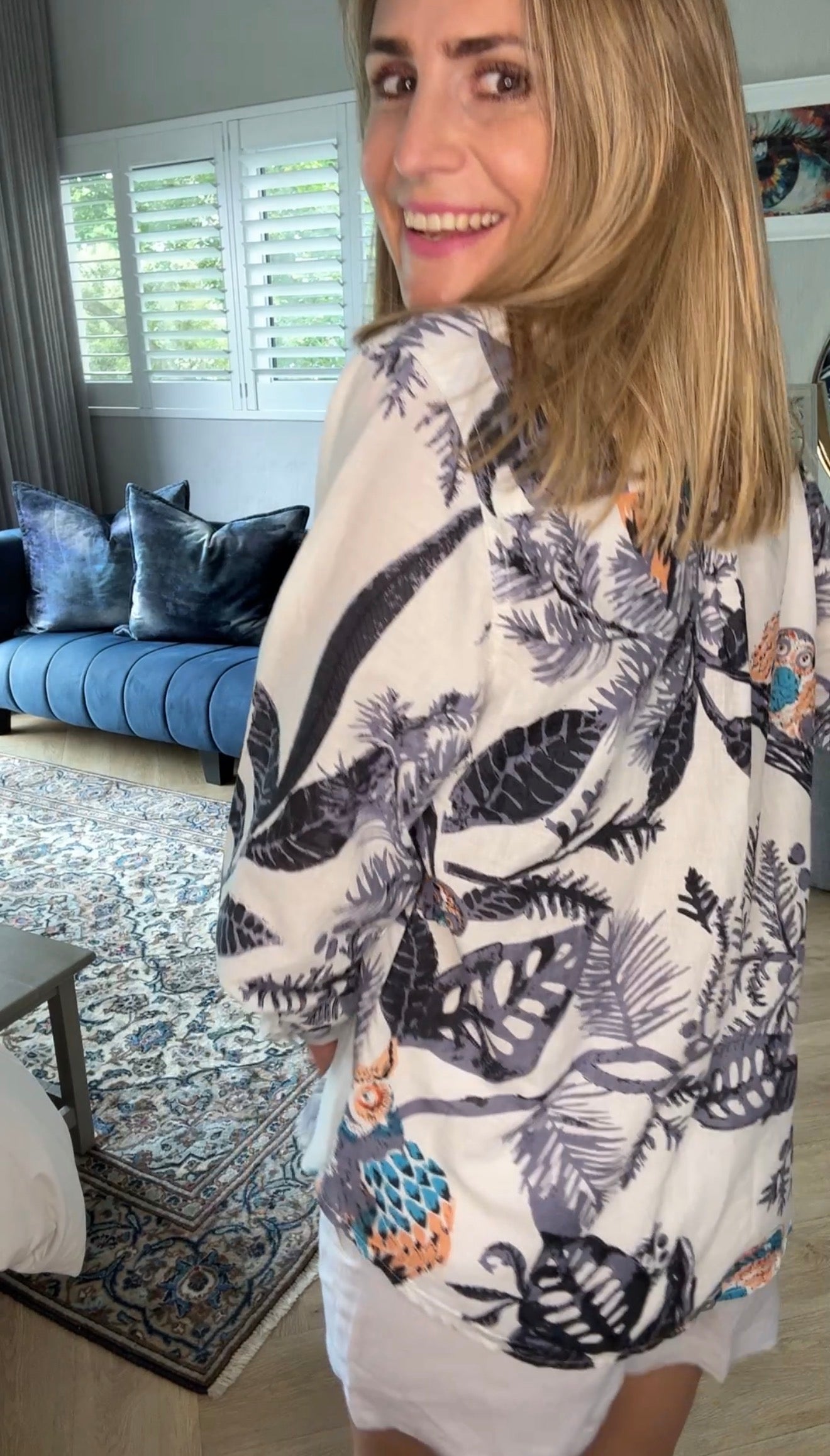 Ladies Shirt - White Owls