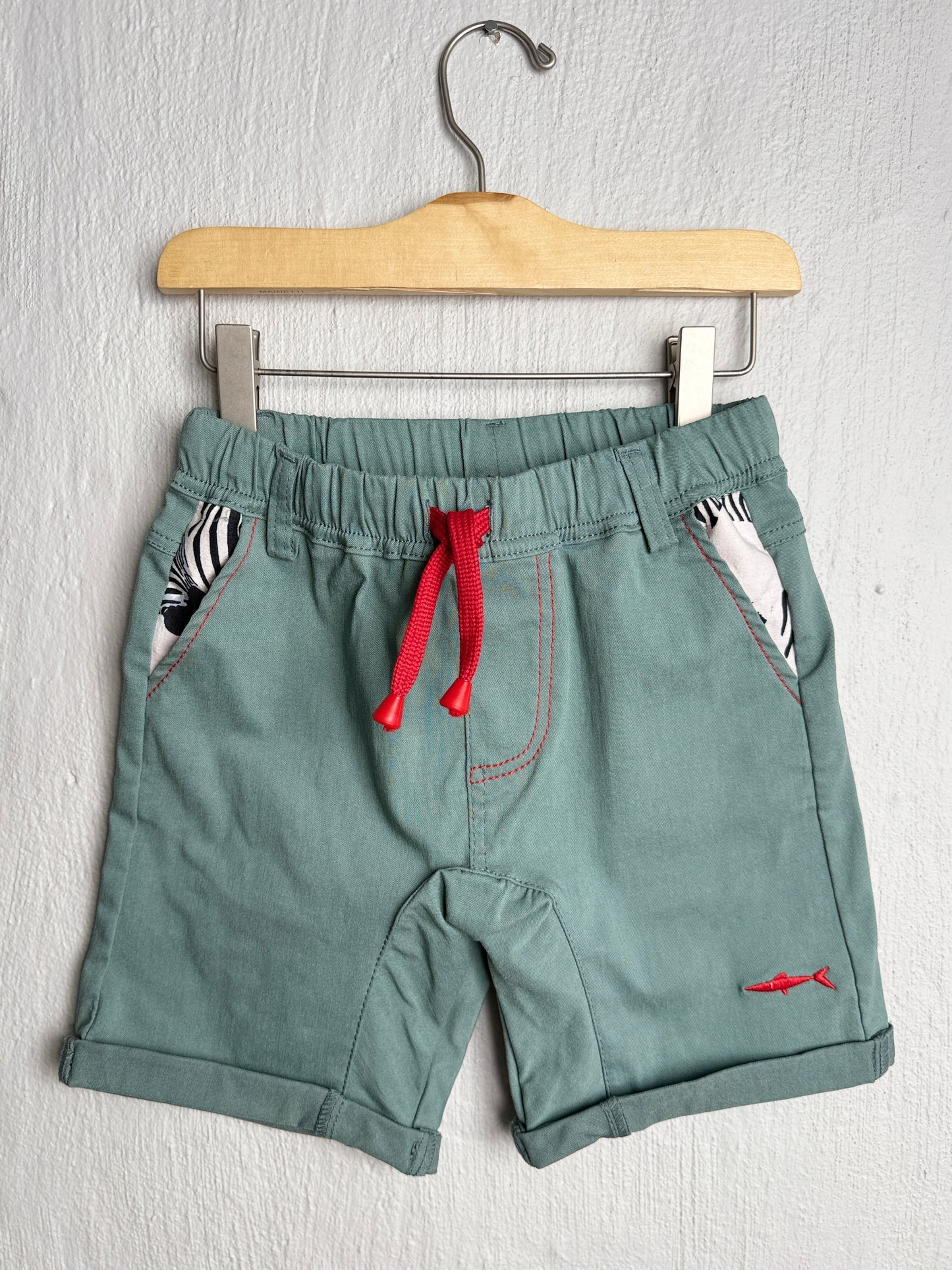 Boys Smart Shorts - Sage - Black Zebra Insert