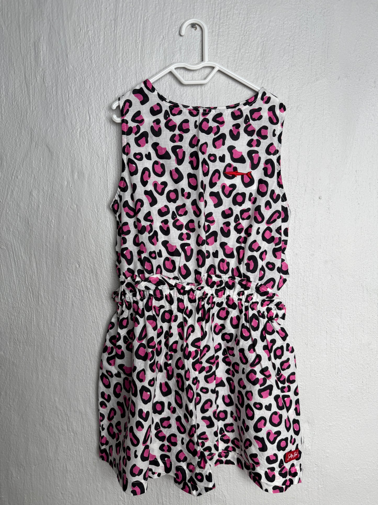 Girls Playsuit - White and Pink