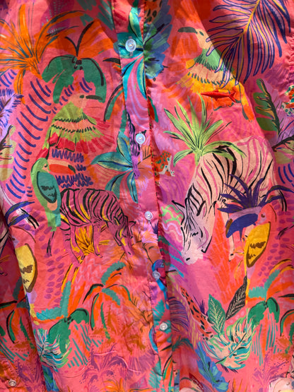 Ladies Shirt - Pink Tropical