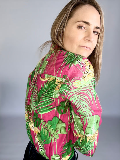 Ladies Shirt - Dark Pink Savannah