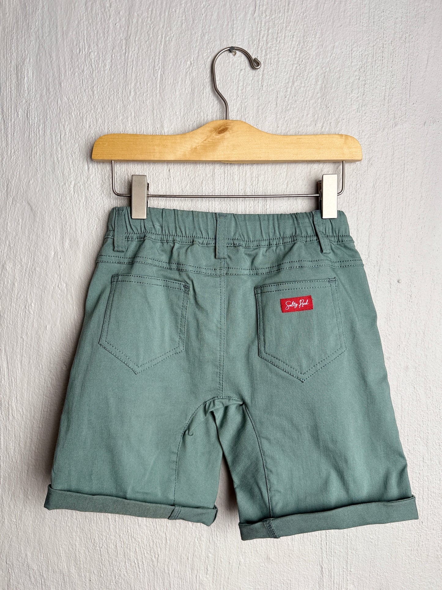 Boys Smart Shorts - Sage - Black Zebra Insert