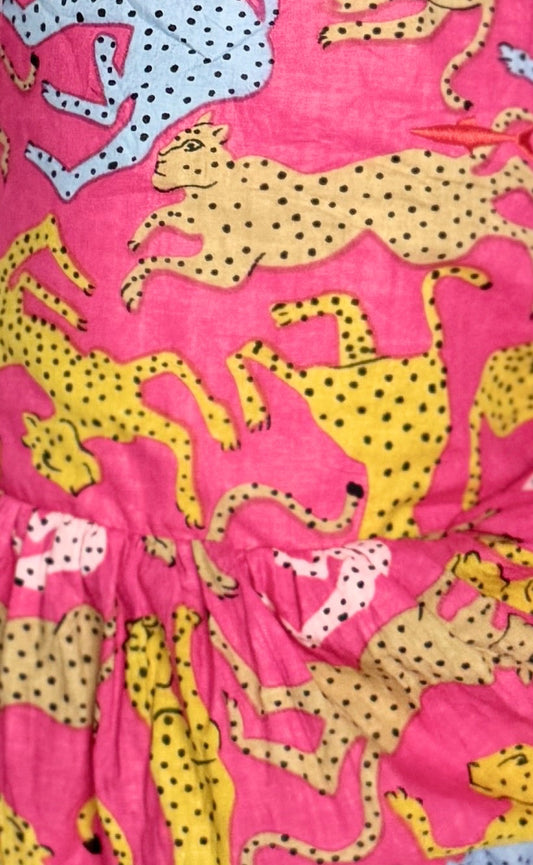 Ladies Shirt - Cheetah on Pink