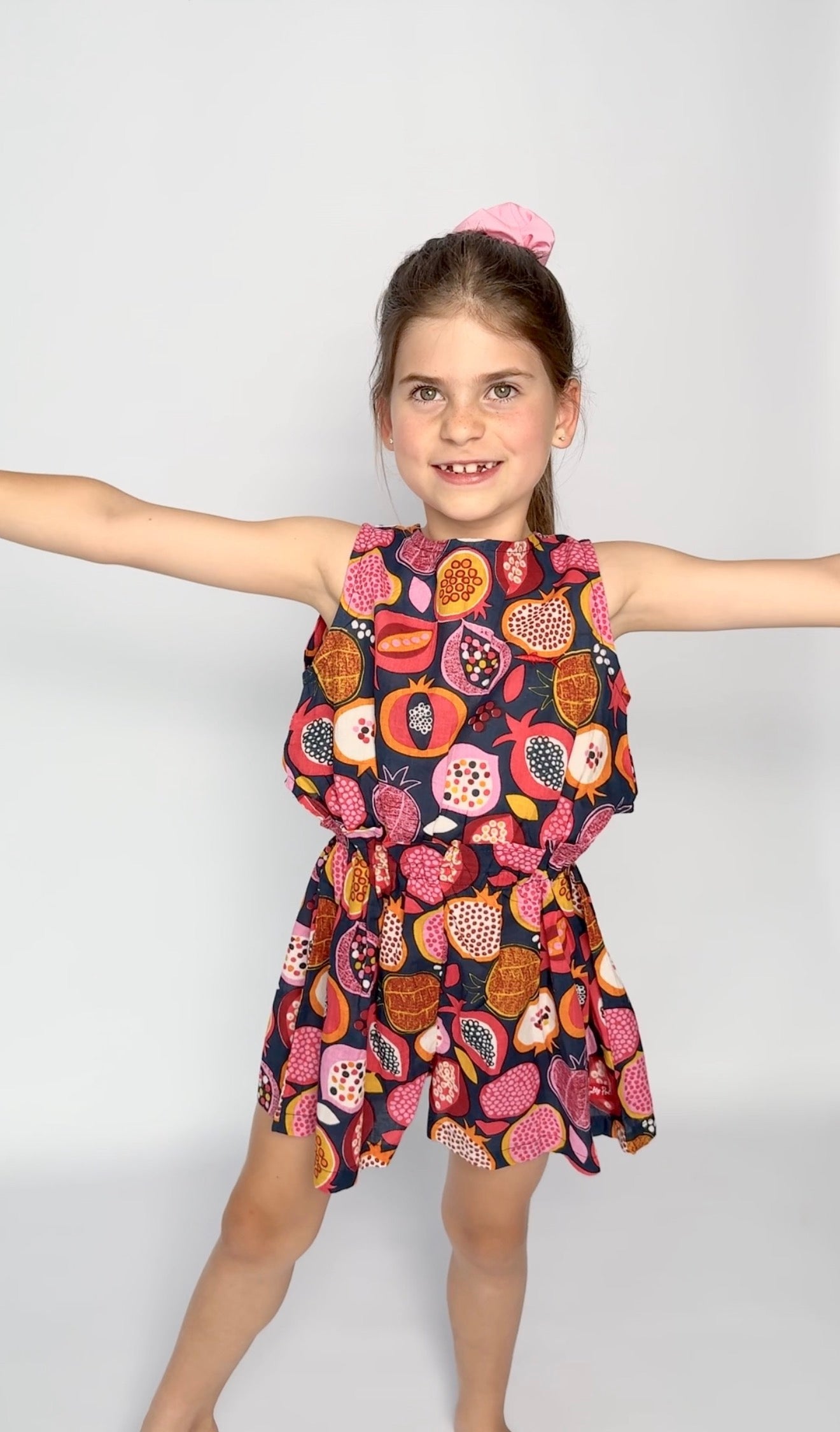 Girls Playsuit - Pomegranate