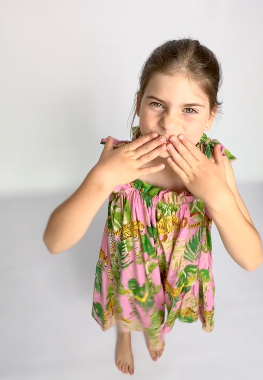 Girls Swirly Dress - Light Pink Savannah