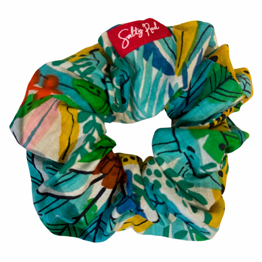 Scrunchie - Blue and Green Wild Africa