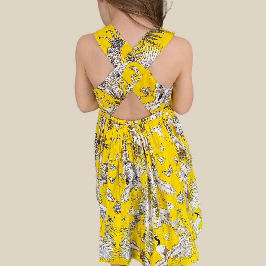 The Angelfish Dress - Yellow Tropical