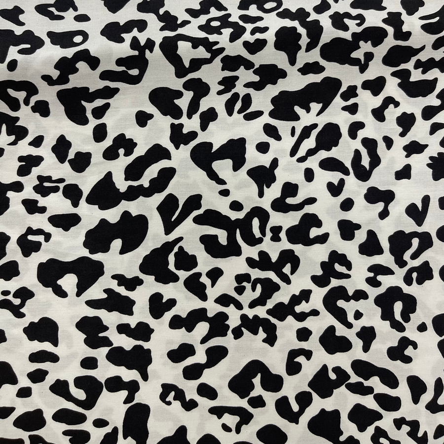 The Stingray Swirly Dress - Black and White Leopard