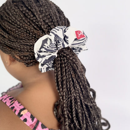 Scrunchie - Black Zebra