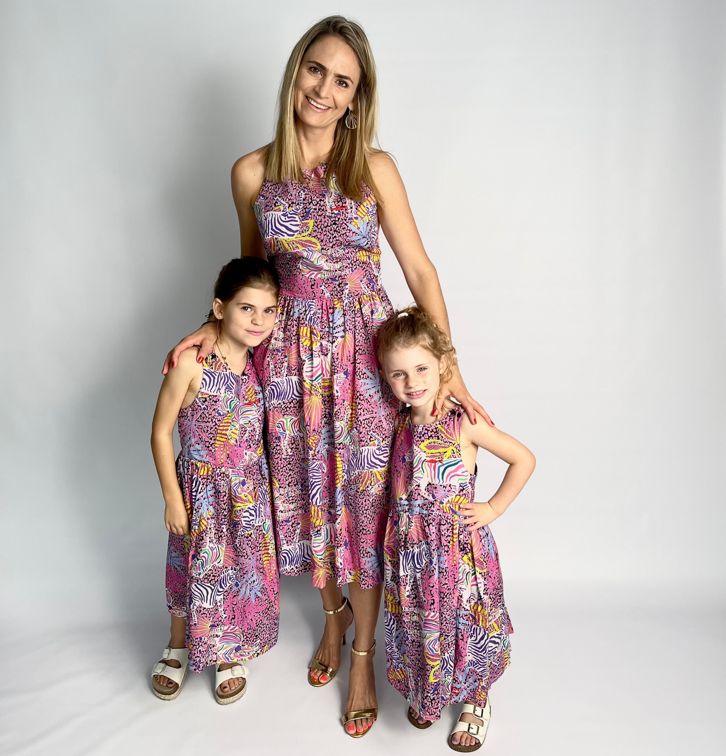 Ladies Dress - Criss Cross back l Purple Wild Zebra