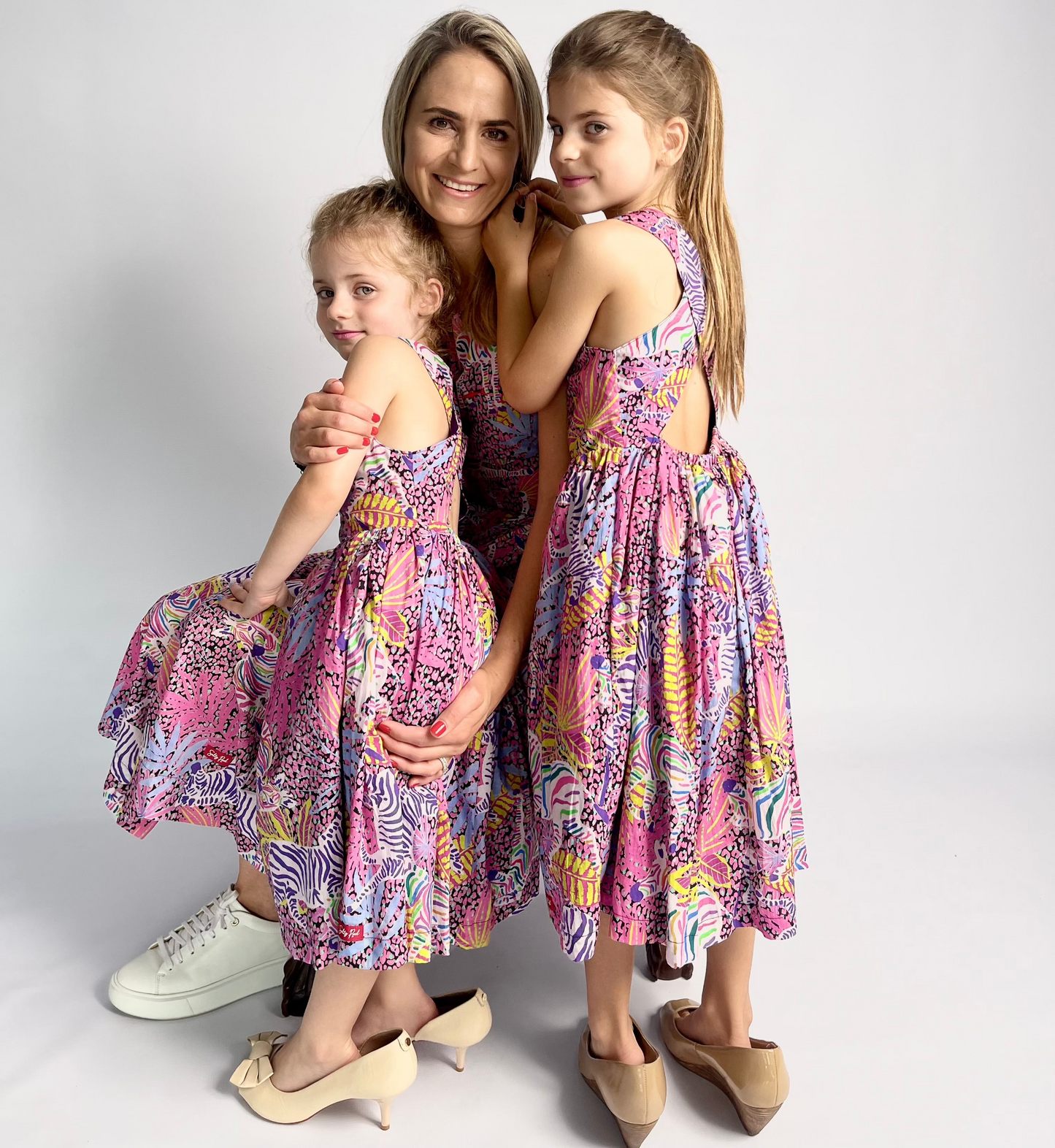 Ladies Dress - Criss Cross back l Purple Wild Zebra