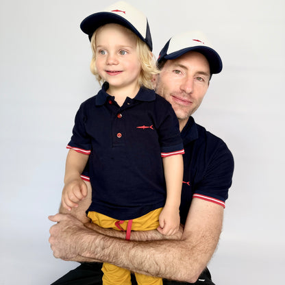 Mens Golfer - Navy - Royal Blue w Orange Leopards Insert