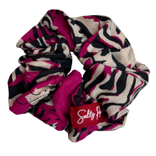 Scrunchie - Pink and Black Tigers
