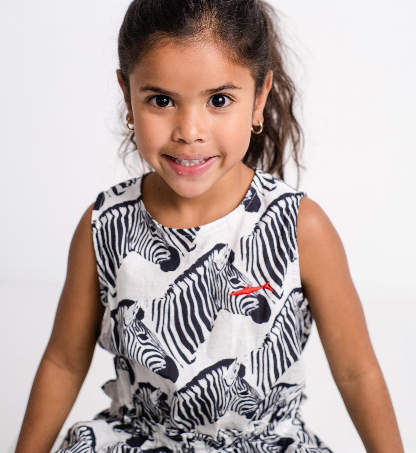 Girls Playsuit - Black Zebra